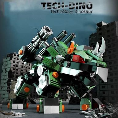 Tech-Dino Triceratops Lego Dupe