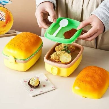 Round/Rectangular Burger Shaped Lunchboxes