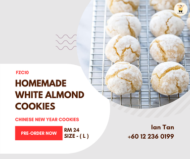 Homemade White almond cookies