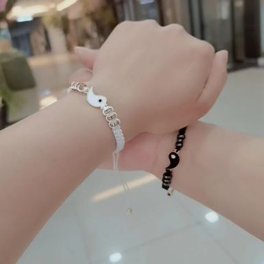 Tai Chi Yin Yang Couple Bracelet for Lover Handmade Woven Baided Rope Adjustable Bracelets Bff Friendship Bangles Jewelry Gift