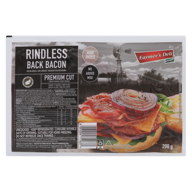 Farmers Deli Back Bacon 200g