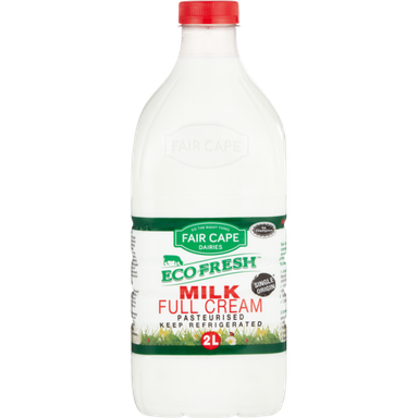 Fair Cape Eco Fresh Full Cream or Low Fat Milk 2L EACH