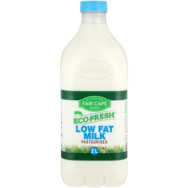 Fair Cape Eco Fresh Full Cream or Low Fat Milk 2L EACH