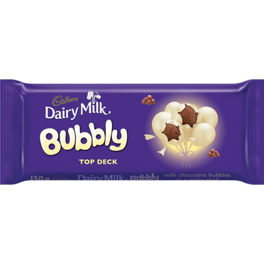 Cadbury Slab or Cadbury Bubbly Assorted 150g