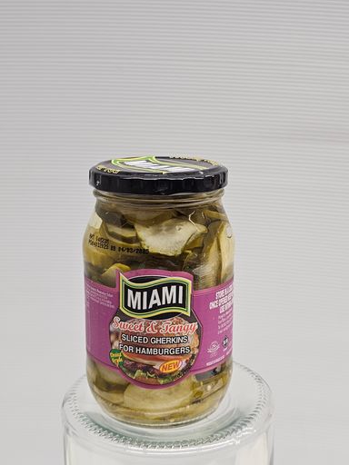 Miami Sliced Gherkins Sweet & Tangy 380g