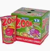 Zoom Rasberry Juice Pouches box - 12 x 200ml 
