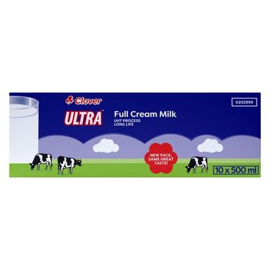 Clover Ultra Uht Full Cream Milk 10 x 500ml