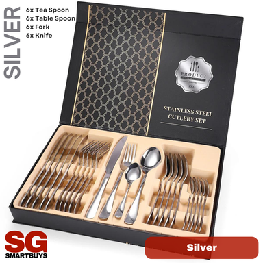 12/24 Pc Majestic Stainless Steel Cutlery Set