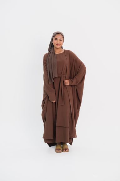 Crepe Abaya in Brown