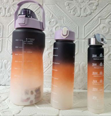 3 Pcs Motivational Bottle Set