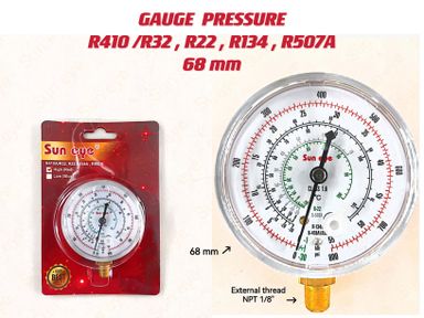 GAUGE PRESSURE 68MM R410(RED)-S.EYE