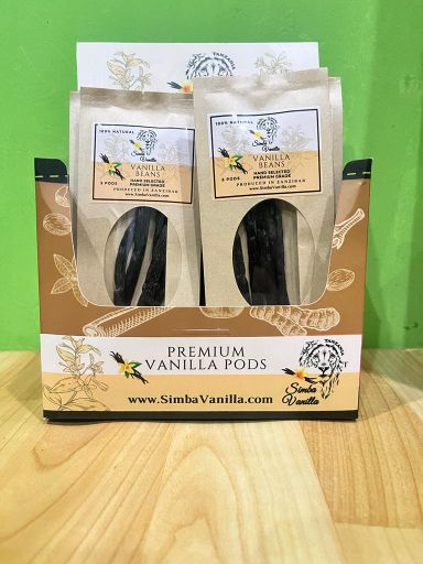 Vanilla Beans Pack of 5 pods. BOX x 24 Packs