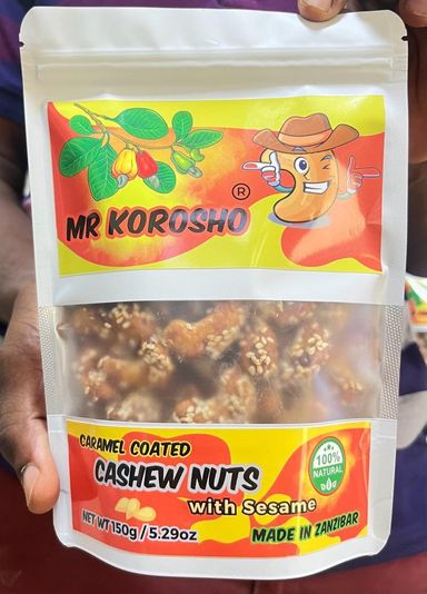 Mr Korosho - Caramelized Cashew Nuts with Sesame - BOX (100g/150g Packs)