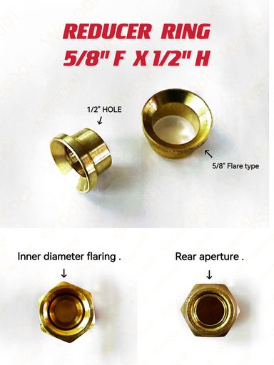 REDUCER FLARE NUT 5/8 X 1/2