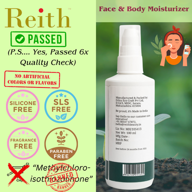 Reith Skin Infuse Moisturizer for Face & Body with Carrot Ferment | Neem, Amla, Moringa | 100ml