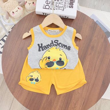 [83] Cute Printed Sleeveless Play Sets (80~130)