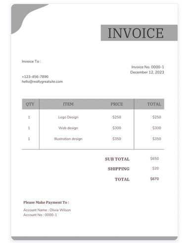 Simple Modern Invoice Template