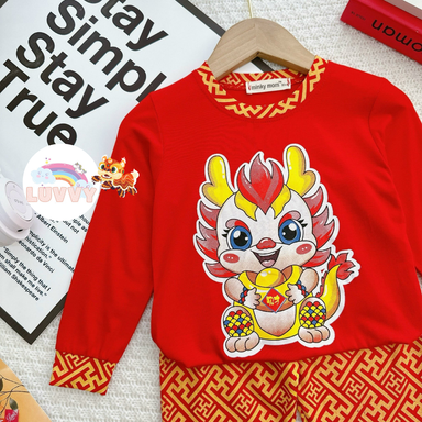 [85] Chinese New Year Pajamas Set (90~120)