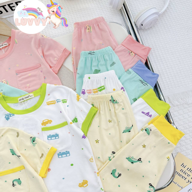 [86] Magical Pastel Short Sleeve Long Pants Set (90~120)