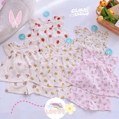 [87] Muslin Sleeveless Ruffle Play Set (80~120)