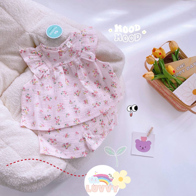 [87] Muslin Sleeveless Ruffle Play Set (80~120)