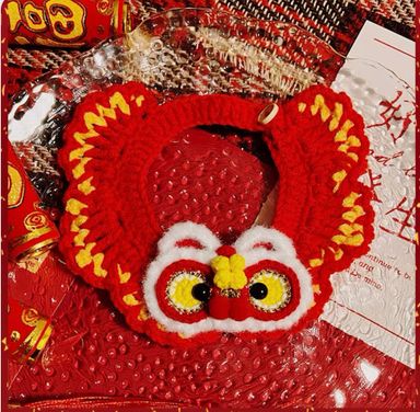 Pet Collar - Lion Dance Design 