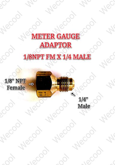 METER GAUGE ADAPTOR - 1/8NPT FM X 1/4 MALE