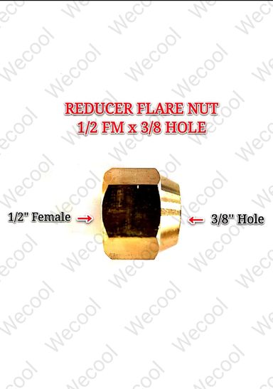 REDUCER FLARE NUT - 1/2FM X 3/8 HOLE