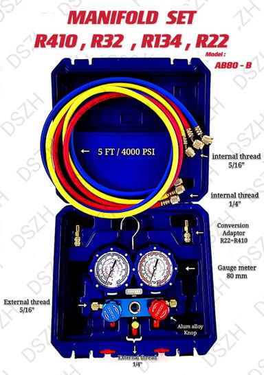 MANIFOLD SET - R410, R32, R134, R22 (MODEL: AB80-B)