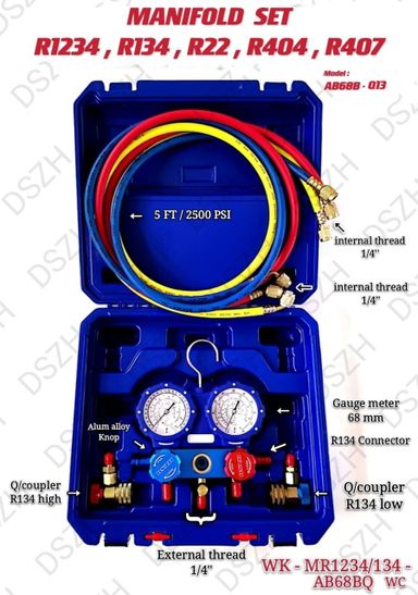 MANIFOLD SET - R1234, R134, R22, R404, R407 (MODEL: AB68B . Q13)