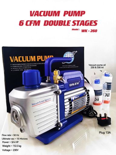 VACUUM PUMP 6 CFM DOUBLE STAGES (MODEL: WK - 260)