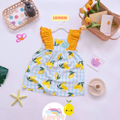 [97] Fruity Floral Ruffle Dress (80~120)