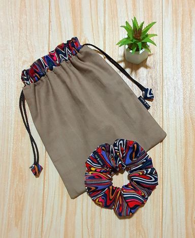 DPS 03-Drawstring Pouch/Scrunchie Set