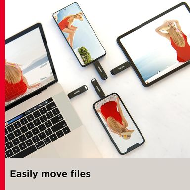 SanDisk iXpand (SDIX70N-128G-GN6NE) 128GB USB 3.0 Flash Drive Luxe for iPhone, iPad Pro, MAC Devices, Type-C Android Phone & Other Devices