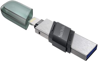 SanDisk iXpand (SDIX90N-064G-GN6NN) USB 3.0 Flash Drive Flip 64GB, for iOS and Windows, Metalic