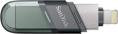 SanDisk iXpand (SDIX90N-064G-GN6NN) USB 3.0 Flash Drive Flip 64GB, for iOS and Windows, Metalic