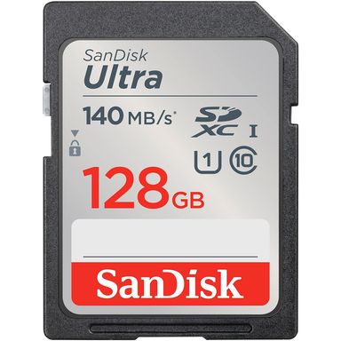 SanDisk Ultra (SDSDUNB-128G-GN6IN) UHS I 128GB SD Card 140MB/s for DSLR and Mirrorless Cameras