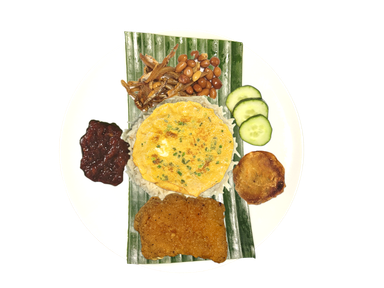 Nasi Lemak with Chicken Cutlet Set