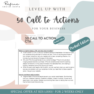 50 Call To Action (Social Media)