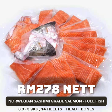 Norwegian Salmon (3.5-4.0kg Full Fish)
