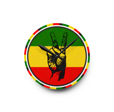 Acrylic Wall Clock Rastafarian