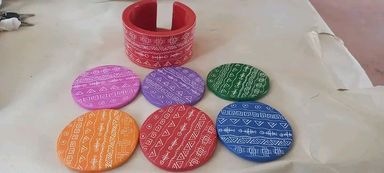 Coloured coasters 