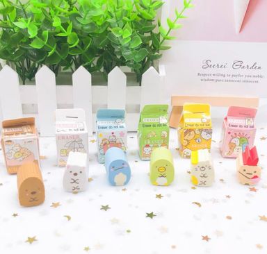 Sumikkogurashi Erasers (3x)