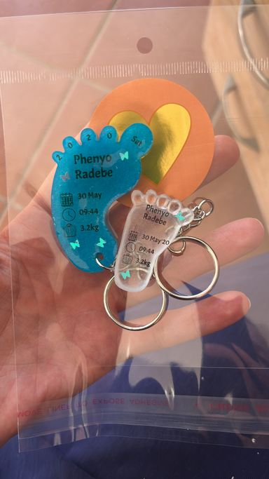 Birth Detail Key Chain