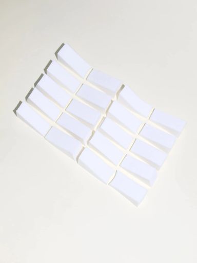 2pcs White Trapezoid Makeup and Nail Art Sponges