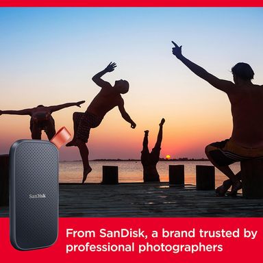 SanDisk 1TB Portable SSD (SDSSDE30-1T00-G26) - Up to 800MB/s, USB-C, USB 3.2 Gen 2, Updated Firmware - External Solid State Drive