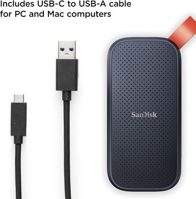 SanDisk 2TB Portable SSD (SDSSDE30-2T00-G26) - Up to 800MB/s, USB-C, USB 3.2 Gen 2, Updated Firmware - External Solid State Drive