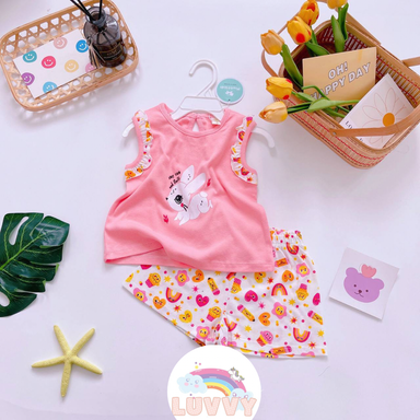 [111] Ruffles & Prints Sleeveless Play Sets (90~130)