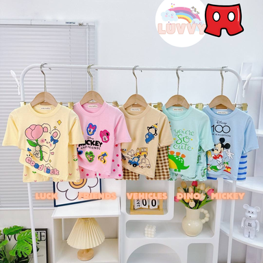 [110] Disney 100 Short Sleeve 3/4 Pants Set