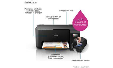 Epson Ecotank 3251 Printer (Prints / Scans / Copy / Wireless)